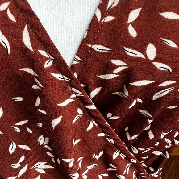 NWOT-WOMEN'S Plus Size Boho Floral V Neck Short Sleeve A Line Long Dress - Picture 6 of 7